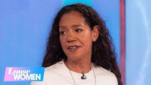 Jaye Griffiths appearing on Loose Women for a domestic abuse awareness segment